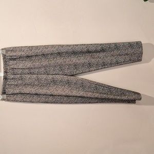 Black and White Patterned Work Pants with Pockets